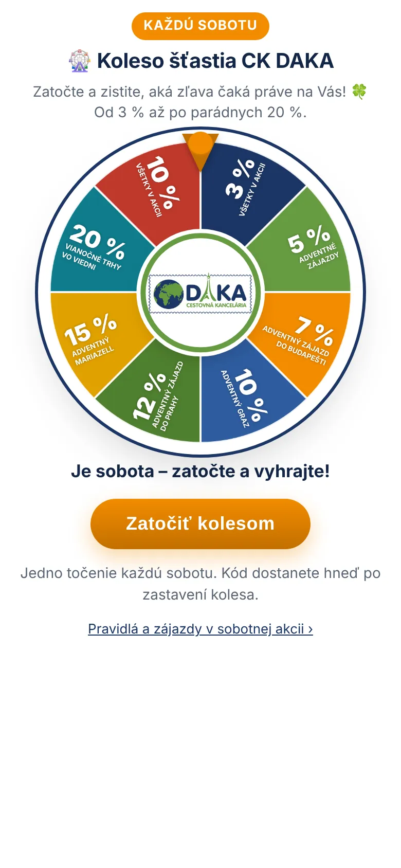 Koleso v pop-up okne v mobile