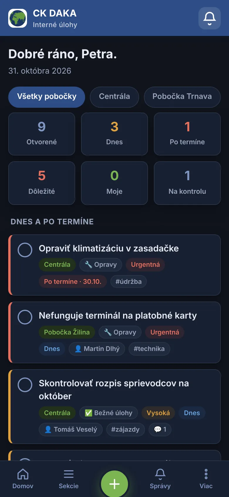 Tmavý režim – automaticky podľa nastavenia telefónu